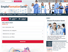 Tablet Screenshot of emploi-formation-sante.com